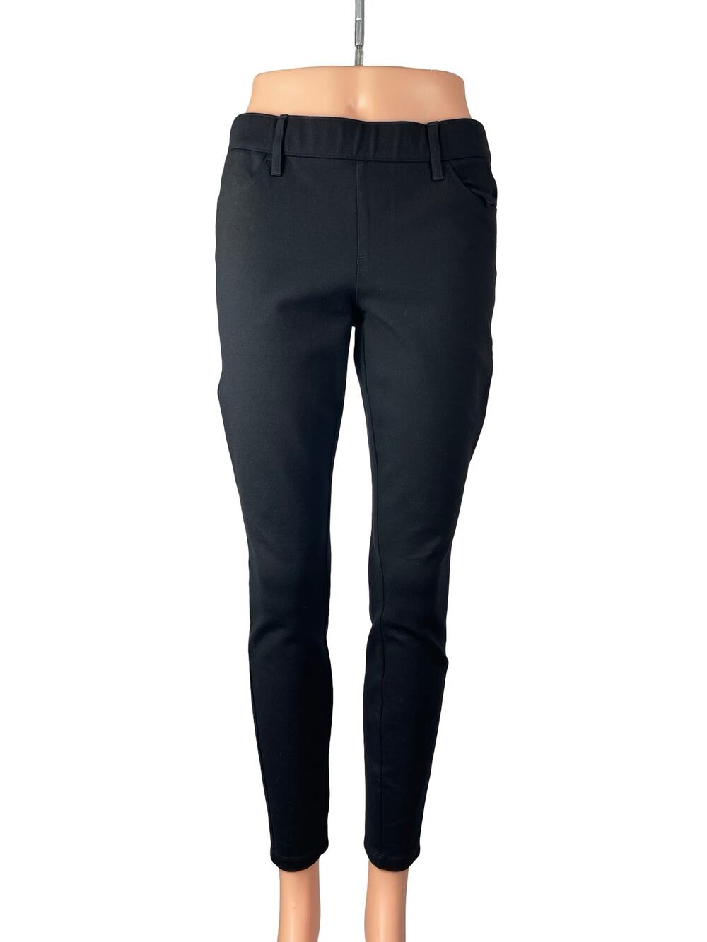 J.Crew Gigi Women's Black Mid Rise Elastic Waist Skinny Trousers Dress Pants 4